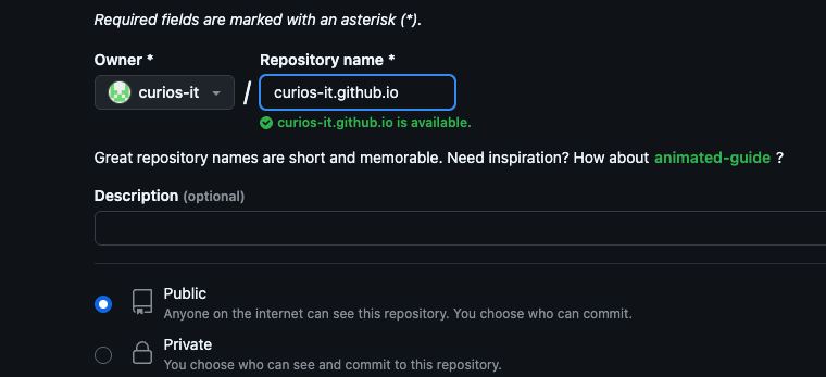 Create New Repository
