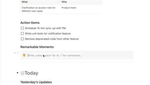 Did something noteworthy?