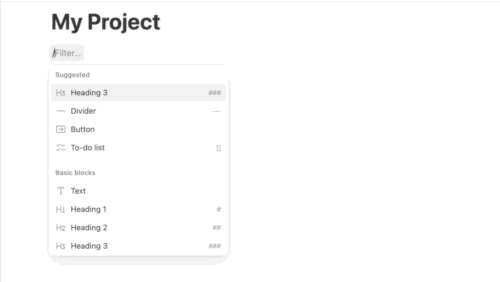 A template button that adds a new entry